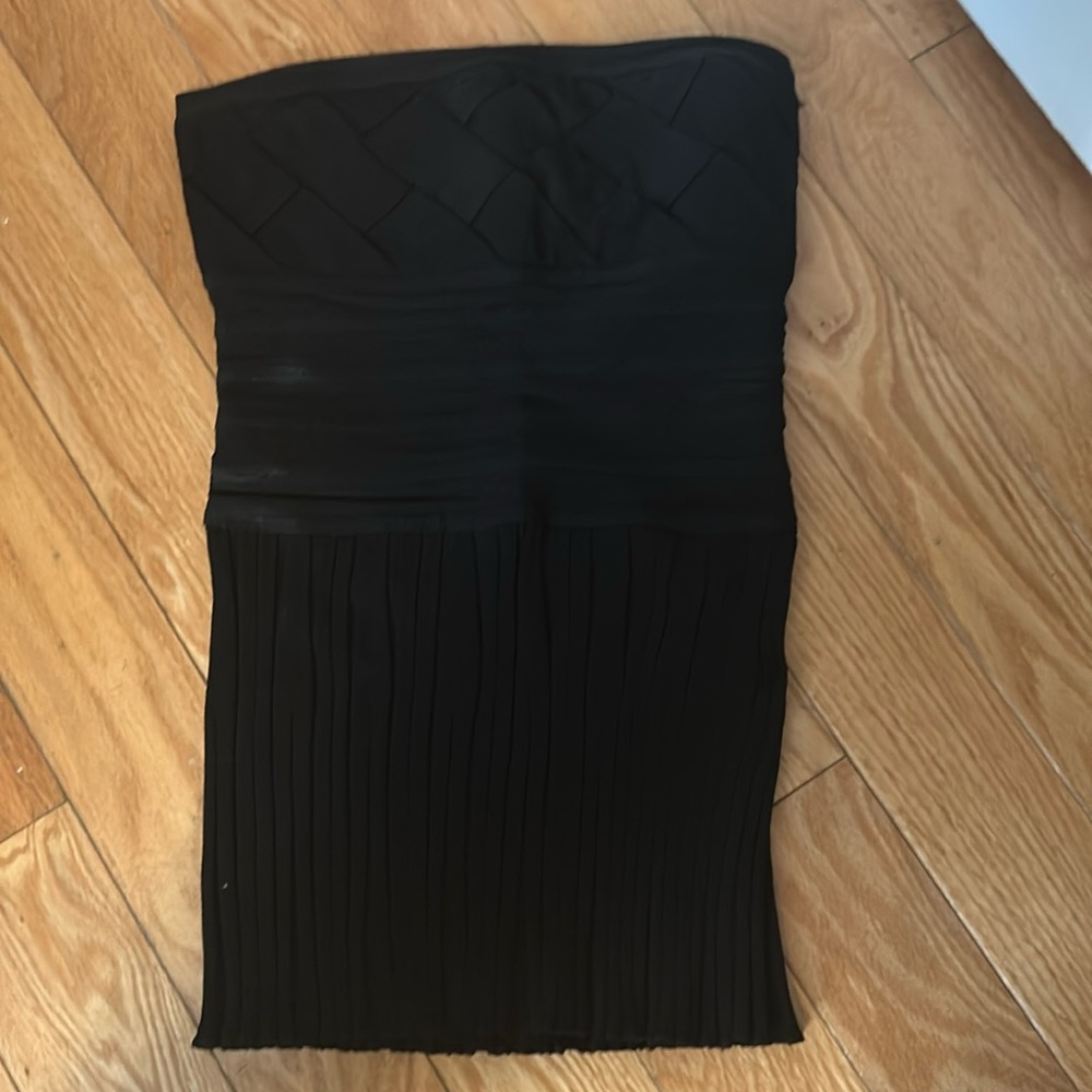 Chanel black knit bustier